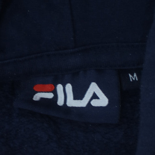FILA Mens Multicoloured Pullover Hoodie M Logo Sportswear Cotton Blend