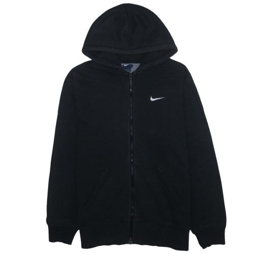 Nike Womens Black Full Zip Hoodie Size L Cotton Blend