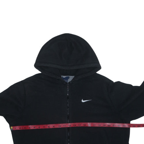 Nike Womens Black Full Zip Hoodie Size L Cotton Blend