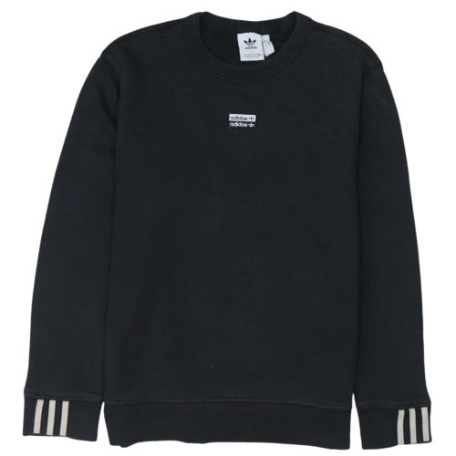 Adidas Men's Black Logo Crew Neck Pullover Sweatshirt Size S