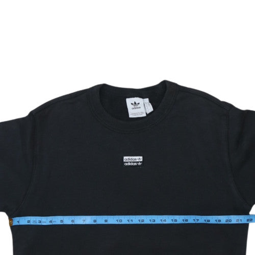 Adidas Men's Black Logo Crew Neck Pullover Sweatshirt Size S