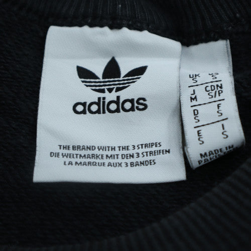 Adidas Men's Black Logo Crew Neck Pullover Sweatshirt Size S