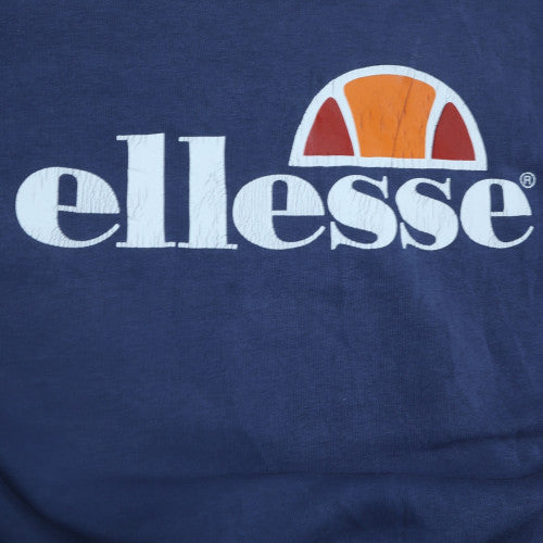 Ellesse Women Navy Blue Crew Neck Logo Sweatshirt Size S