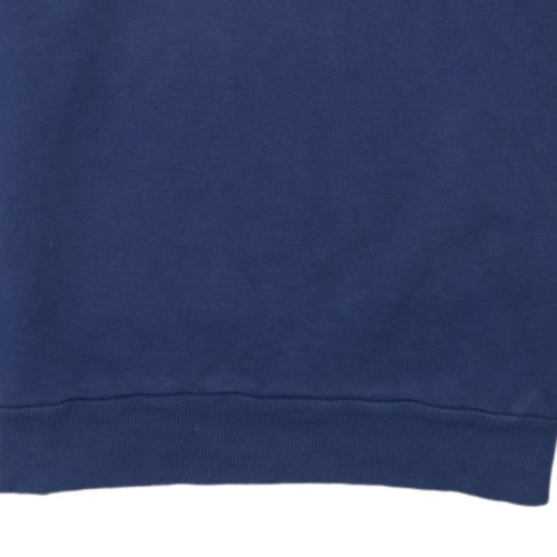 Ellesse Women Navy Blue Crew Neck Logo Sweatshirt Size S