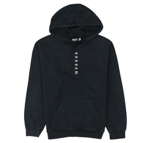 Adidas Womens Black XS Pullover Hoodie 70% Cotton Logo Design