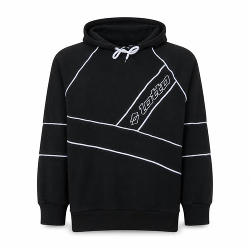 Lotto x Primark Men's Black Pullover Hoodie M Sports Graphic