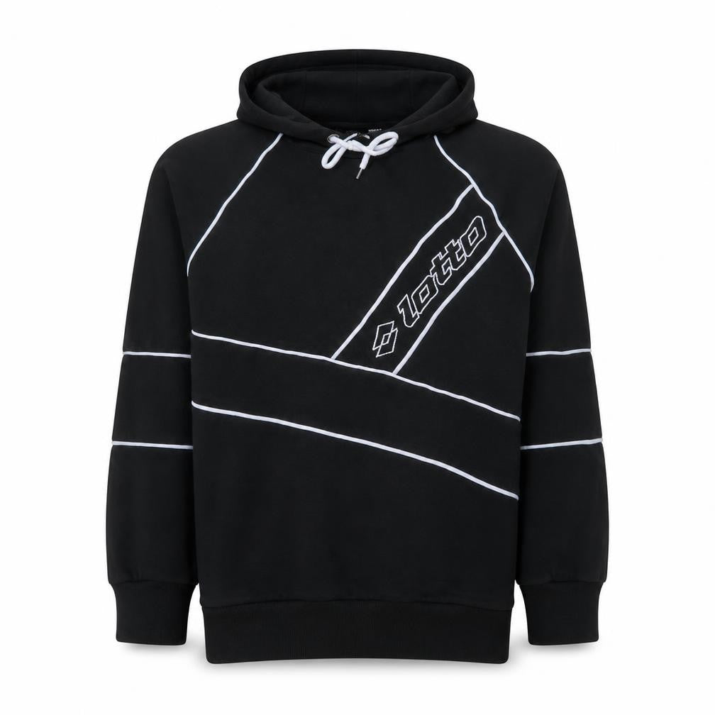 Lotto x Primark Men's Black Pullover Hoodie M Sports Graphic