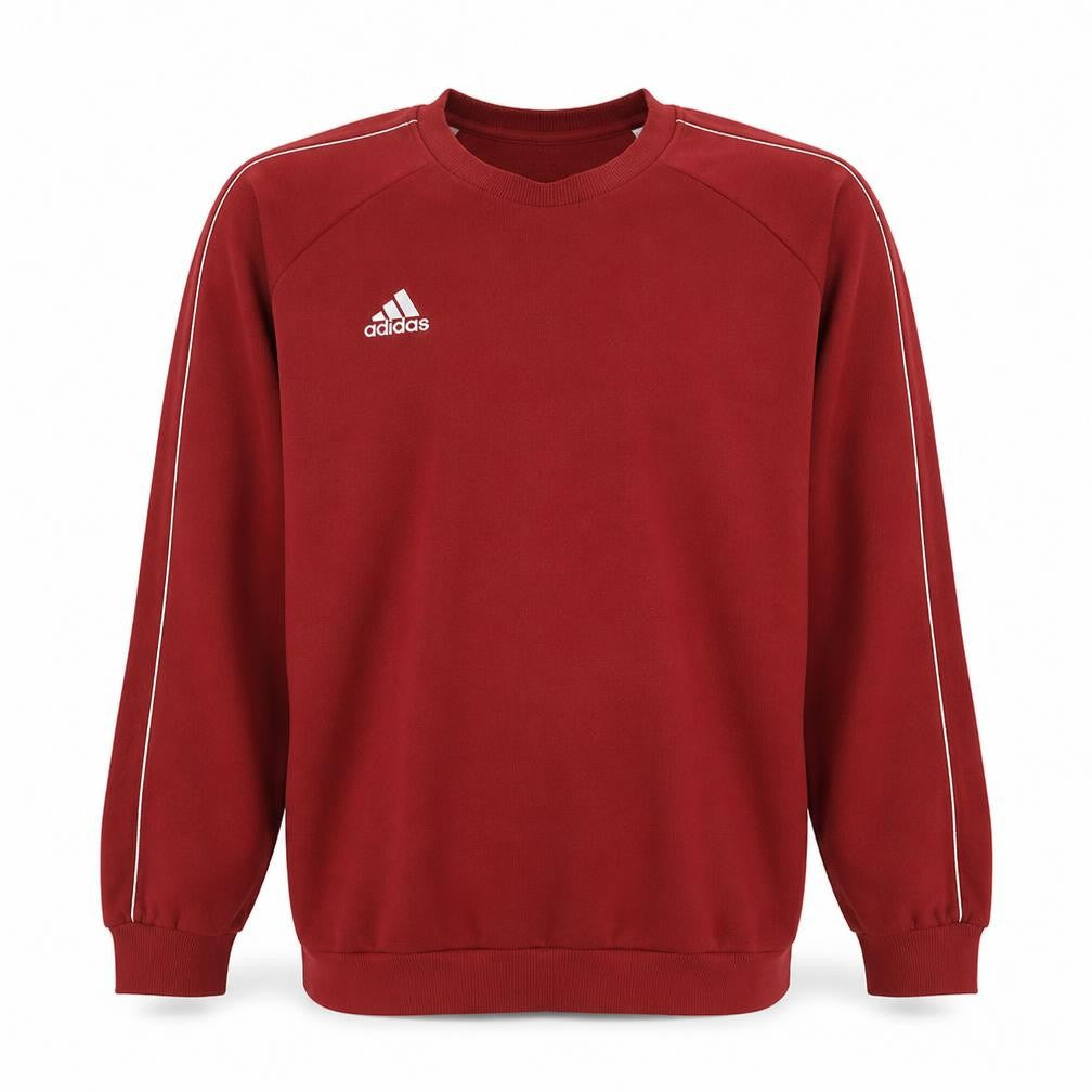 Front view of adidas Men's Red XL Pullover Crew Neck Sweatshirt