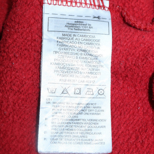 adidas Men's Red XL Pullover Crew Neck Sweatshirt