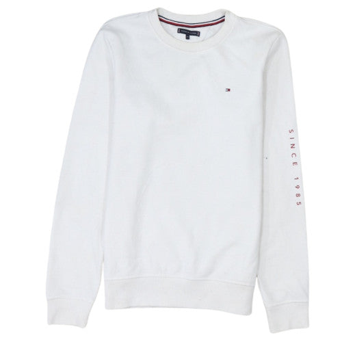 Tommy Hilfiger Men's White Crew Neck Sweatshirt Size L