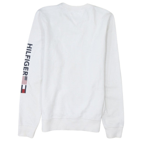 Tommy Hilfiger Men's White Crew Neck Sweatshirt Size L
