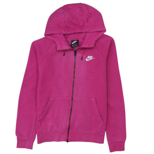 Nike Womens Pink Full Zip Hoodie XS Cotton Blend Casual
