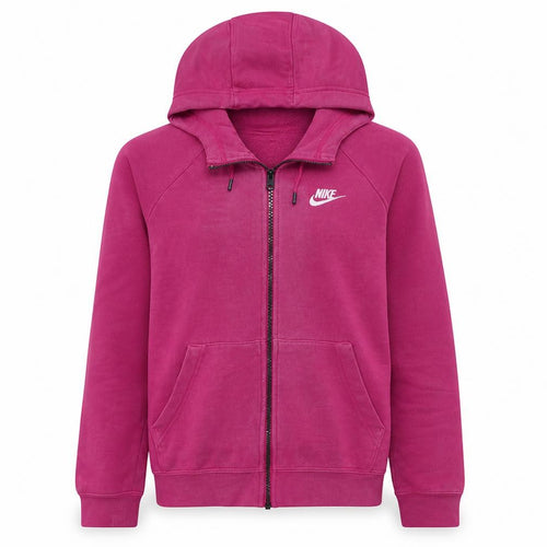 Nike Womens Pink Full Zip Hoodie XS Cotton Blend Casual