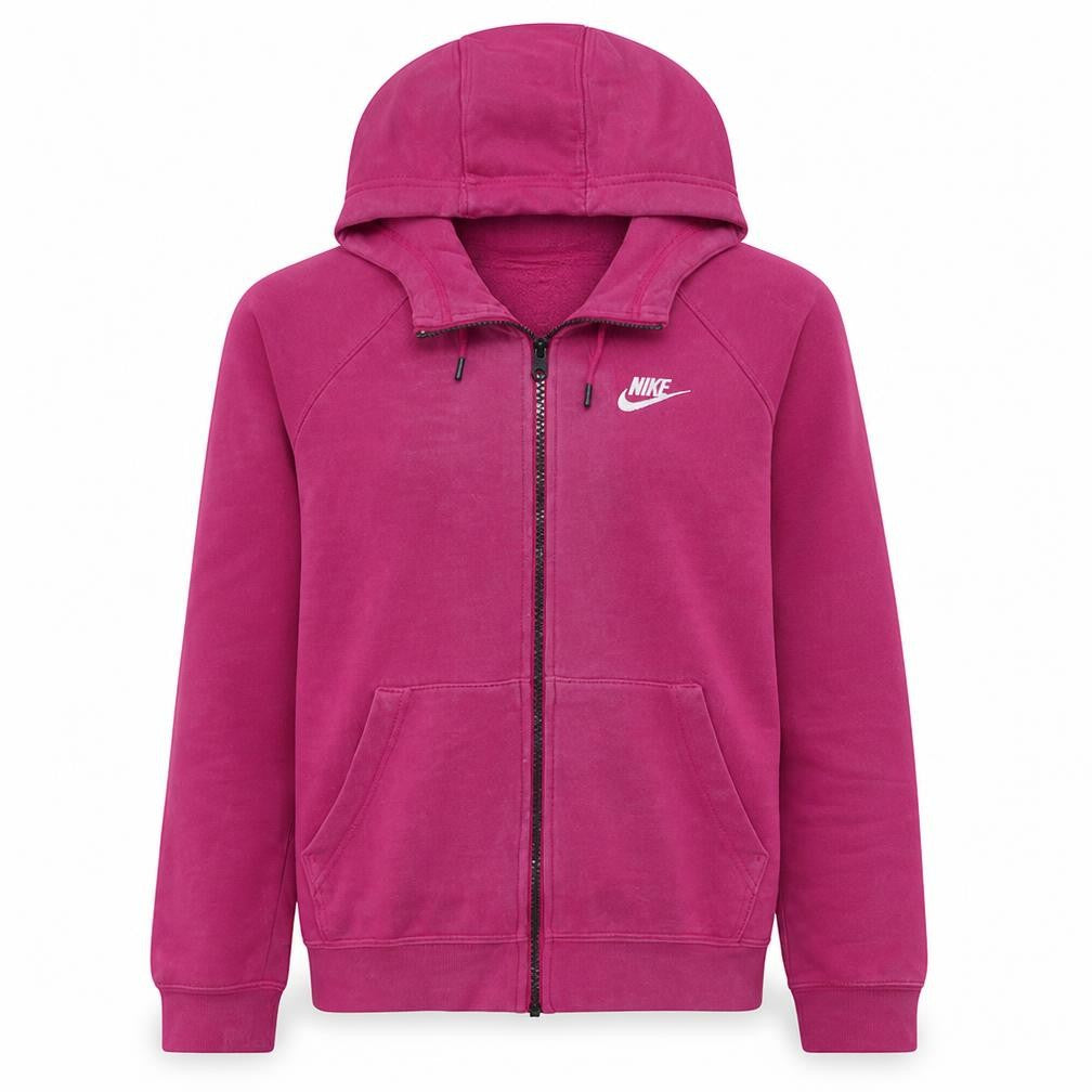 Nike Womens Pink Full Zip Hoodie XS Cotton Blend Casual