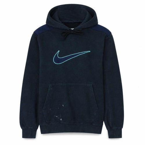 Nike Men's Blue Pullover Hoodie M Logo Fleece Sportswear