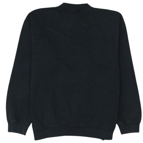 Disney Fashion Womens Black EuroDisney Embroidered Sweatshirt Size L