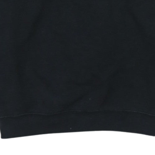 Disney Fashion Womens Black EuroDisney Embroidered Sweatshirt Size L