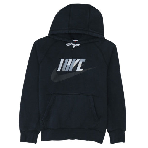 Nike Boys Black Pullover Hoodie S Graphic Print Cotton Blend