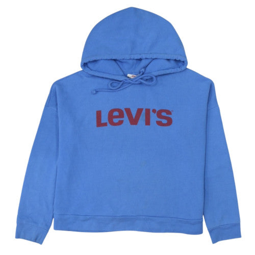 Levi's Girls Blue Logo Pullover Hoodie Size S Cotton Blend Fleece