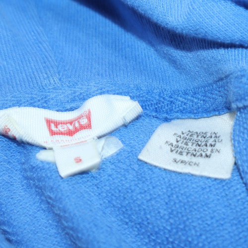 Levi's Girls Blue Logo Pullover Hoodie Size S Cotton Blend Fleece
