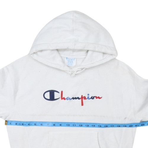 Champion Womens White Reverse Weave Pullover Hoodie Medium