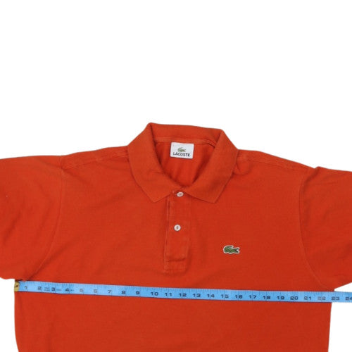 Lacoste Men's Orange Cotton Polo Shirt Size L Short Sleeve Classic