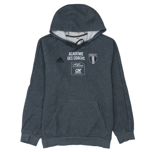 Adidas Men Grey Pullover Hoodie M Sports Graphic Fleece