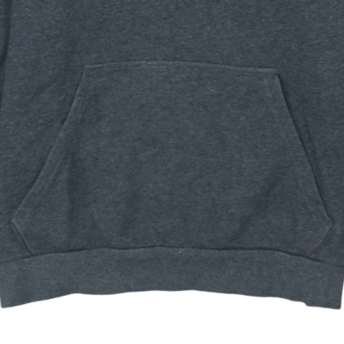 Adidas Men Grey Pullover Hoodie M Sports Graphic Fleece