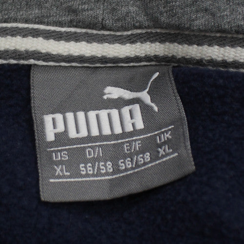 Puma Men's Blue XL Pullover Hoodie with Logo
