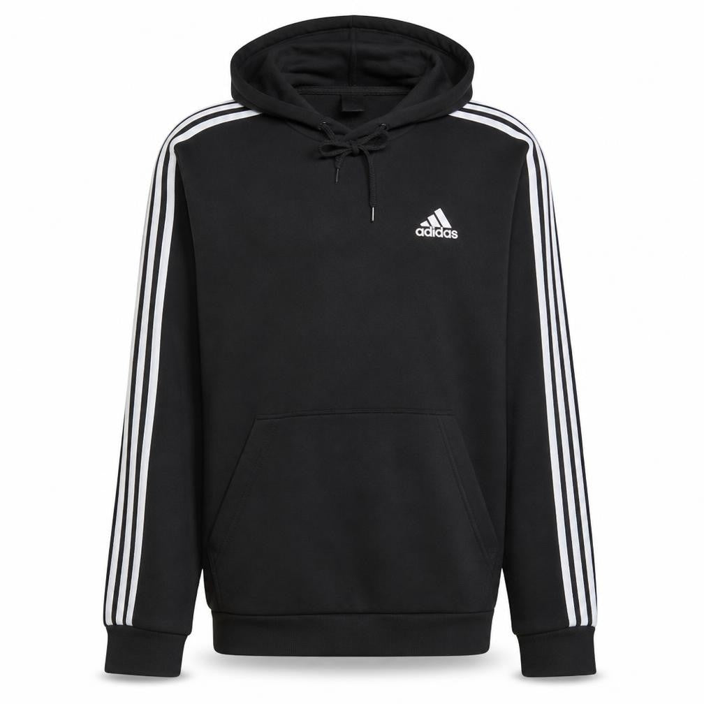 Front view of Adidas Men's Black Pullover Hoodie Small Regular Fit Sports Style