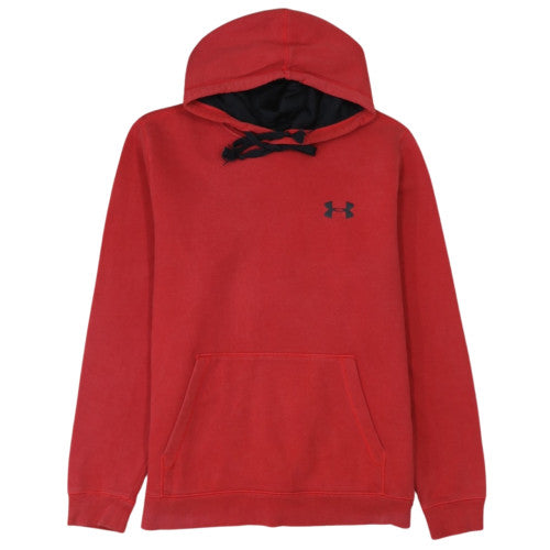 Under Armour Womens Red Fleece Hoodie Size Large ColdGear Fitted