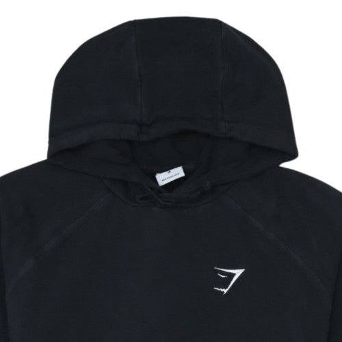 Gymshark Men's Black Pullover Hoodie M Regular Fit Fleece Logo