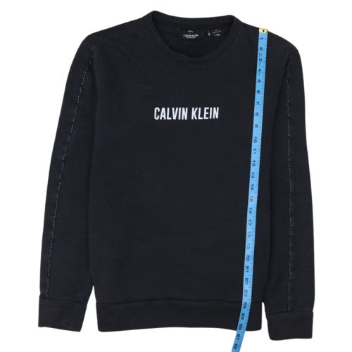 Calvin Klein Men’s Black Crew Neck Logo Sweatshirt Size M