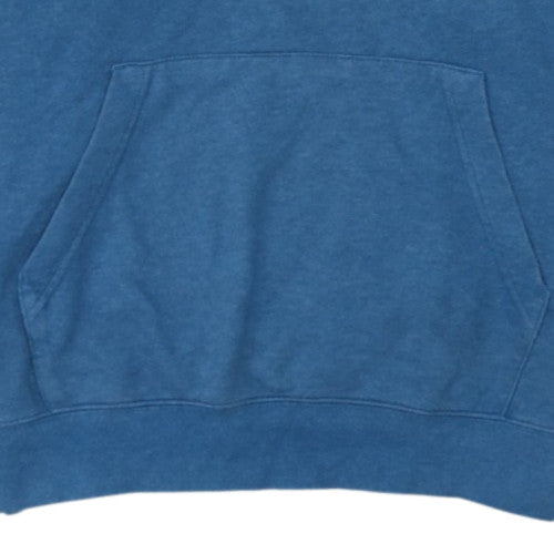 Nike Women's Blue Pullover Hoodie Size M Cotton Blend Sweatshirt