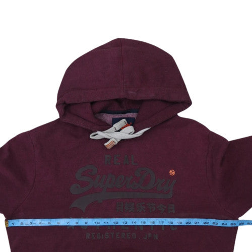Superdry Men's Purple Pullover Hoodie M Fleece Graphic Logo
