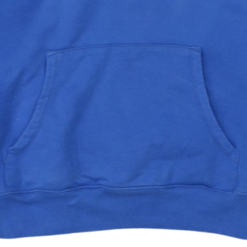 Diesel Men's Blue Small Pullover Hoodie with Logo Detail