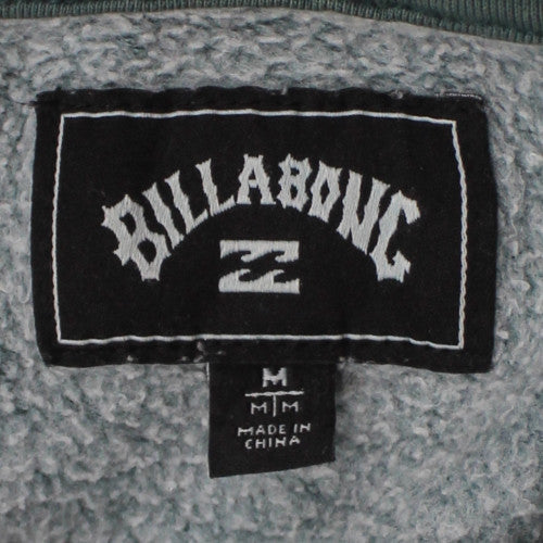 Billabong Men's Green Pullover Hoodie Size M Cotton Fleece