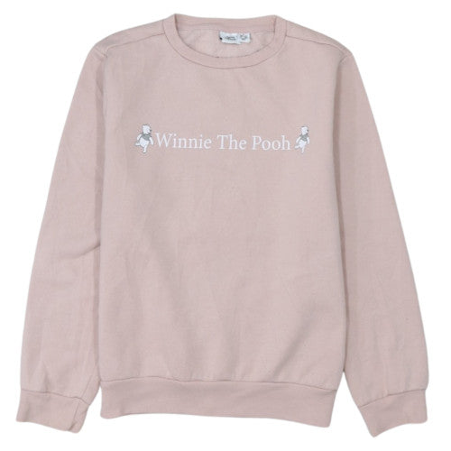 Disney Womens Pink Winnie The Pooh Pullover Sweatshirt Size 10/12