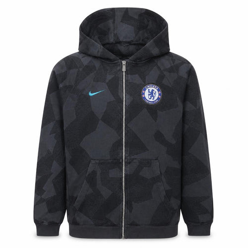 Nike Boys Grey Chelsea FC Full Zip Hoodie Size S - Hooded Sweatshirt