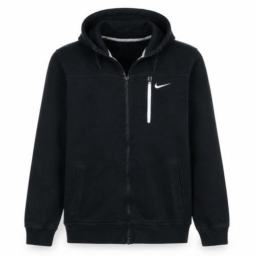 Nike Men's Black Full Zip Hoodie Size L Sports Fleece