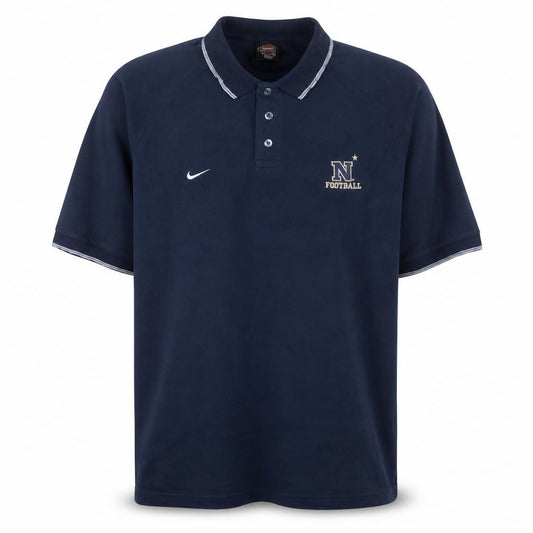 Front view of Nike Team Men's Blue XL Football Polo Shirt Cotton Blend