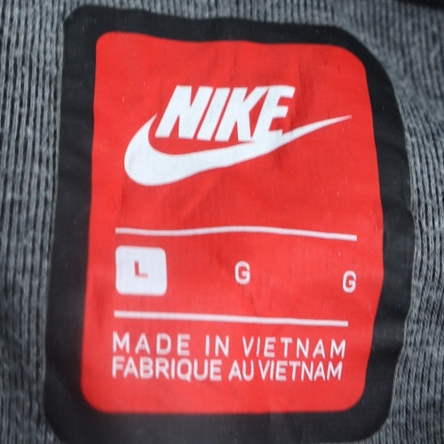 Nike Men's Grey Full Zip Hoodie L Fleece Sportswear