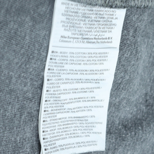 Nike Men's Grey Full Zip Hoodie L Fleece Sportswear