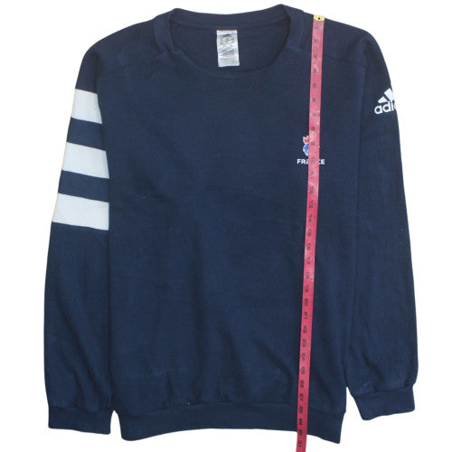 adidas Men’s Blue France Logo Pullover Sweatshirt 2XL
