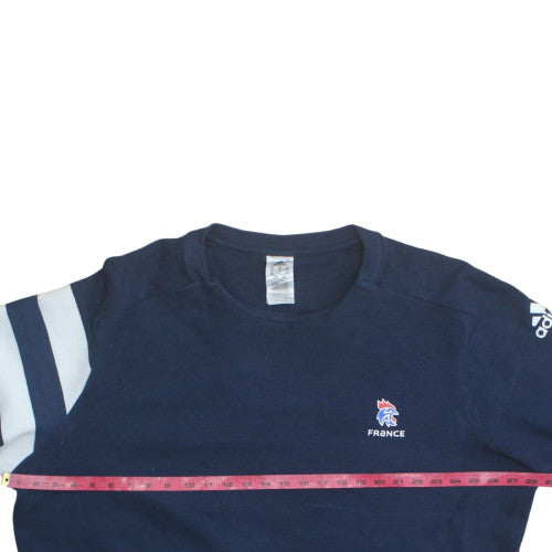adidas Men’s Blue France Logo Pullover Sweatshirt 2XL
