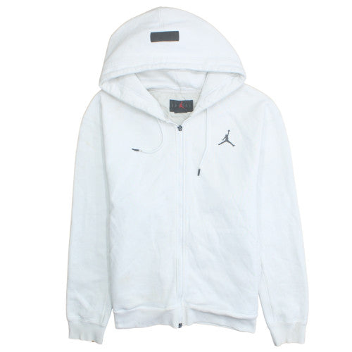 Jordan Men's White Full Zip Hoodie Medium Sportswear