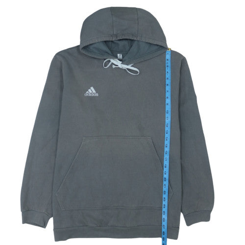 Adidas Mens Grey 2XL Pullover Hoodie Fleece Athletic Sweatshirt