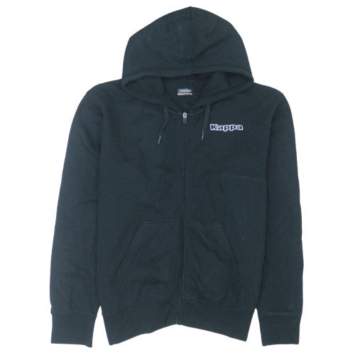 Kappa Mens Black 2XL Full Zip Hoodie Sweatshirt Fleece