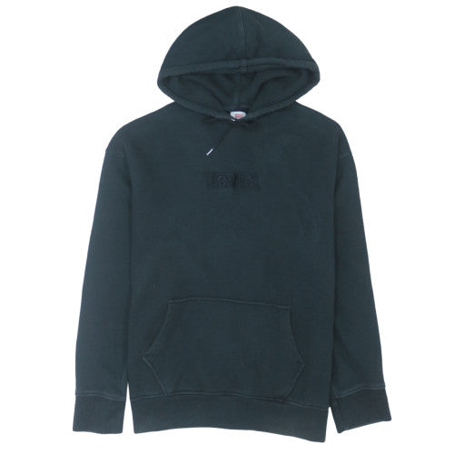 Levi's Mens Black Pullover Hoodie L Fleece Logo Sweatshirt