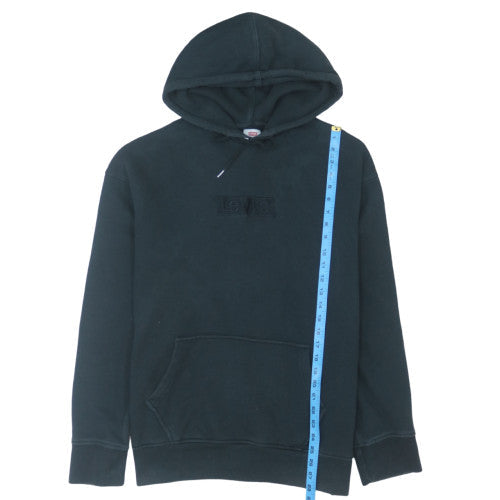 Levi's Mens Black Pullover Hoodie L Fleece Logo Sweatshirt